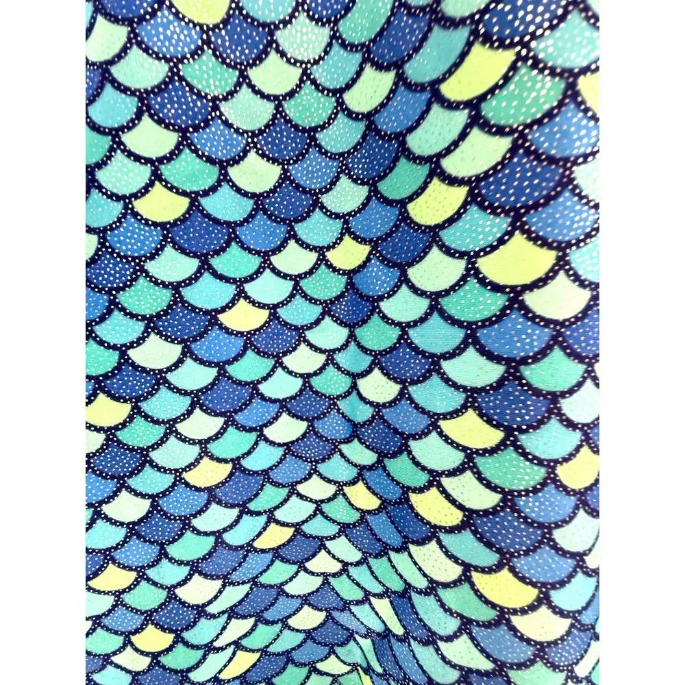 SKU3049 Wonder Nation Girls' Blue & Teal Scale Mermaid Costume Skirt Size 2XL 18